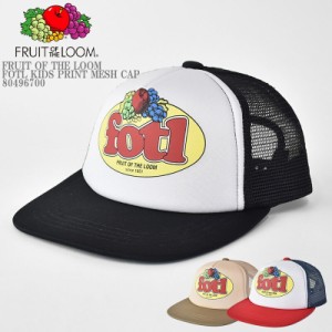 【KIDS】FRUIT OF THE LOOM フルーツ オブ ザ ルーム FTL FOTL KIDS PRINT MESH CAP 80496700 キッズ プリント メッシュ キャップ ポリエ