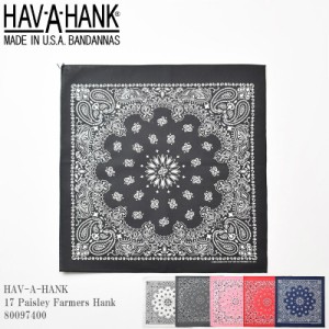 HAV-A-HANK  ハバハンク 17 Paisley Farmers Hank 80097400 ペイズリー ファーマーズ  ハンカチ バンダナ ビンテージ ユーズド ハンカチ 