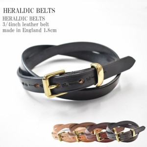 HERALDIC BELTS ヘラルディックベルト 3/4inch leather belt made in England 1.8cm  レザー ベルト メンズ レディース ユニセックス