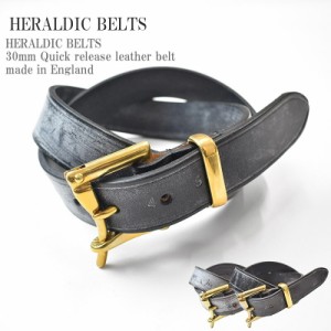 HERALDIC BELTS ヘラルディックベルト 30mm Quick release leather belt made in England 30mm(3.0cm) クイック リリース レザー ベルト 