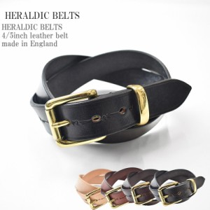 HERALDIC BELTS ヘラルディックベルト 4/5inch leather belt made in England 4/5インチ(3.0cm) レザー ベルト メンズ レディース ユニセ