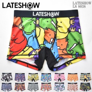 LATESHOW レイトショー LS 8038 ベア ダック ブタ ネコ スカル 迷彩 ぞう キノコ サイケ ボーダー バナナ 総柄 ボクサーパンツ ボクサー