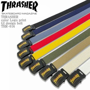 【サイズ調整可能】【9色展開】THRASHER スラッシャー color Logo print GI design belt THR-016 カラーロゴプリントGIデザインベルト ス