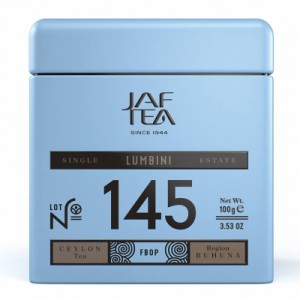 最高級 紅茶 100g JAF TEA ルフナ　ルンビニ茶園145 リーフ お洒落缶入り 　スリランカ 代引き 日時指定不可