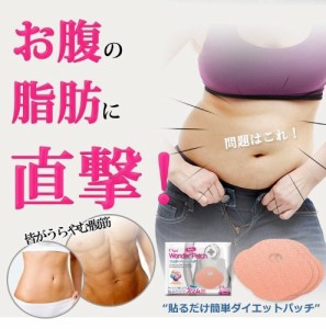 送料無料 ダイエット シール ワンダー ベリーパッチ 腹部用 5枚 肪燃焼 ダイエット 腹部 貼るだけ 無防腐剤 太もも セルライト 痩せ