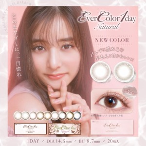 カラコン エバーカラー ナチュラル ワンデー Ever Color 1day Natural 1箱20枚入り 14.5mm 1DAY 度なし カラコン ワンデー 1日