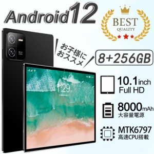 タブレット PC 8+256GB 10.1インチ Android12 FullHD 本体 wi-fi 5G 在宅勤務 ネット授業 コスパ最高 8+256GB GPS 電話 タブレット 2023