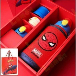新品 スパイダーマン水筒ギフトセット キッズ 子供用スパイダー 子供 プレゼント 保冷 保温 子供用水筒 キッズボトル 超軽量 可愛い 魔法