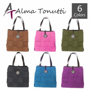 Alma Tonutti アルマトヌッティ ボタン付きウールフェルトバッグ