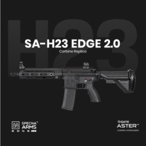 《3%OFFクーポン有》Specna Arms SA-H23-2 EDGE 2.0 HK416 タイプ フルメタル 電子トリガー搭載 電動ガン ブラック ASTER組込