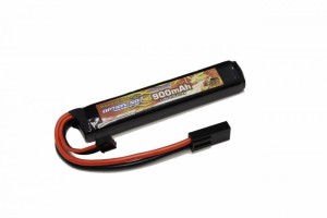 OPTION NO.1・HIGH POWER Li-Po 7.4V 900mAh バッファーチューブ収納ミニタイプ マッチドタイプ 