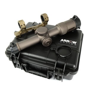 《3%OFFクーポン有》ARROW OPTICS ライフルスコープ 1-6x24 RAZOR HD GenII-E タイプ GEISSELE マウントセット デザートカラー ハードケ