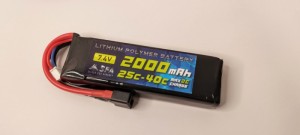 SFA 7.4ｖ2000ｍAh リポバッテリー 25C-40C ミニS Tコネクタータイプ