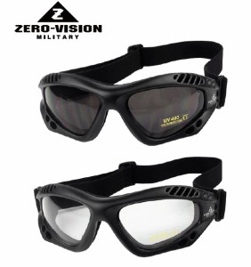 《3%OFFクーポン有》ZERO VISION　ゼロヴィジョン ZV-101 シューティンググラス ヘッドバンド アイウェア スモークレンズ/クリアレンズ