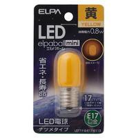 朝日電器 ELPA LED電球 ナツメ形(黄色)elpaballmini LDT1Y-G-E17-G113