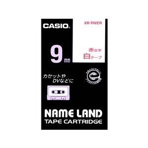 CASIO カシオ カシオ計算機 ラベルライター ネームランド 9mm 白色テープ 赤文字