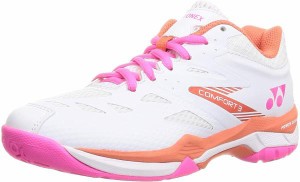 YONEX ヨネックス パワークッションコンフォート3_ウィメン (SHBCF3L) [色 : ホワイト/ピンク] [サイズ : 22.5]