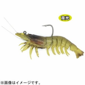 大阪漁具 スイムベイトシュリンプ生 3インチ 川エビグロー