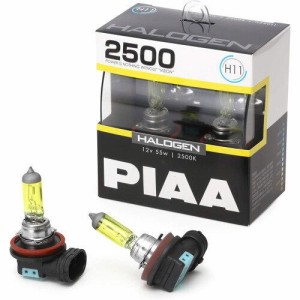 PIAA ピア PIAA ヘッドライト・フォグランプ用 ハロゲン 2500K イエローバルブ 12V 55W H11 車検対応 2個入 HS5011