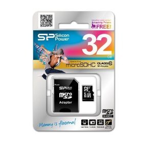 Silicon Power microSDHC 32GB Class10 SDHCアダプタ付 SP032GBSTH010V10-SP (SP032GBSTH010V10-SP)