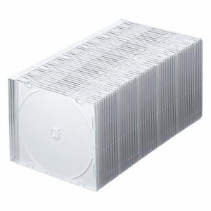 SANWASUPPLY サンワサプライ Blu-ray・DVD・CDケース(スリムタイプ・50枚セット・ホワイト)(FCD-PU50MWN2)