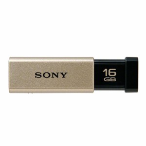 SONY ソニー USB3.0対応 ノックスライド式高速USBメモリー 16GB キャップレス ゴールド(USM16GT N)