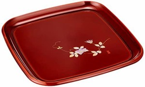 中西工芸(Nakanishi-kougei) 紀州塗 春慶紀の里 8.0角盆  2377008