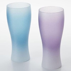 中西工芸(Nakanishi-kougei) 紀州塗 ぬりもんde Verre クールグラデーション あじわいビアグラスペア  0770078