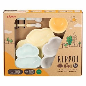 PIGEON ピジョン ピジョン KIPPOI キッポイ ベビー食器 セット クリームイエロー＆ミントグリーン