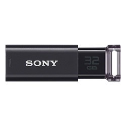 SONY ソニー USB3.0対応 ノックスライド式USBメモリー ポケットビット 32GB ブラック キャップレス(USM32GU B)