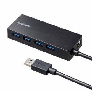 SANWASUPPLY サンワサプライ HDD接続対応 USB3.2 Gen1 4ポートハブ(ブラック)(USB-3HTV433BK)