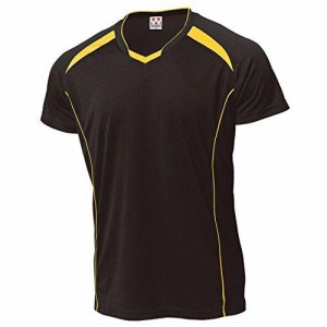 ウンドウ(Wundou) バレーボールシャツ P-1610 黒xイエロー(88) サイズ:M