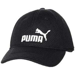 PUMA プーマ トレーニング_メッシュ_キャップ_JR (023698) [色 : PUMA_BK-NO] [サイズ : YT]