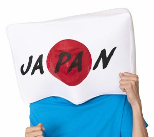 クリアストーン かぶりもん 日の丸かぶりもの