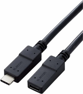 ELECOM エレコム USB延長ケーブル/5Gbps/C-Cメス/USB PD対応/1.0m(USB3-ECC10BK)