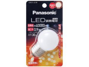 PANASONIC パナソニック パナソニック LED電球 E26口金 電球色相当(0.9W) 装飾電球・G型タイプ 密閉形器具対応 LDG1LGW