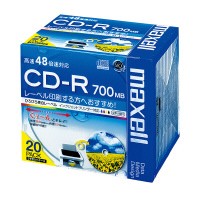 マクセル データ用 CD-R 700MB プリンタブルワイド 20枚パック CDR700S.WP.S1P20S