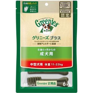 グリニーズ ニュートロジャパン グリニーズプラス 成犬用 中型犬用(11〜22kg) 6本入り