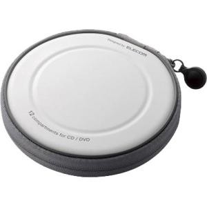 ELECOM エレコム エレコム DVD CDケース セミハード ファスナー付 12枚収納 ホワイト CCD-H12WH