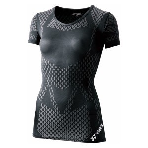 YONEX ヨネックス ヨネックス レディースUネックハンソデシャツ 品番:STBA1506 カラー:ブラック(007) サイズ:M