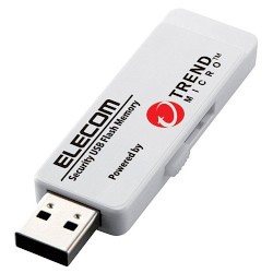 ELECOM エレコム セキュリティ機能付USBメモリ(トレンドマイクロ)/4GB/1年L/USB3.0(MF-PUVT304GA1)