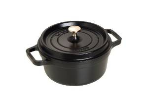 staub (ストウブ) ストウブ ピコ・ココット ラウンド22cm 黒40509-305【RST3407】