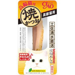 いなばペットフード チャオ 焼かつお 高齢猫用 本格だし味 1本入