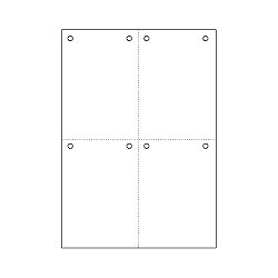 ヒサゴ マルチプリンタ帳票(FSC森林認証紙) A4 白紙 4面 8穴 100枚入(FSC2007)