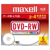 マクセル データ用DVD-RW IJP 5P (EMC-DRW47PWCS1P5SA)