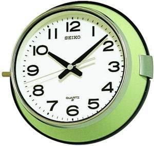 SEIKO CLOCK (セイコークロック) 掛け時計 アナログ 防塵型 オフィスタイプ 金属枠 薄緑 KS474M