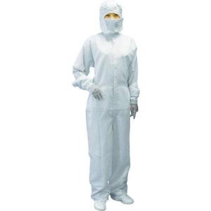 トラスコ中山 TCOGF-W-M TRUSCO 制電糸グリッド仕様フード付つなぎ服 ホワイト M クリーンルーム用ウェア(制電糸グリッド仕様) TRUSCO 上着 クリーン