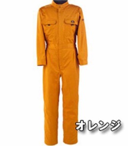 カジメイク T/C長袖つなぎ服 オレンジ 3L 6609253L