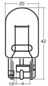 スタンレー 【必ず購入前に仕様をご確認下さい】W4500 12V21/5W アンバー