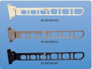 新協和 バルコニー物干金物ホワイトクリーム縦収納型